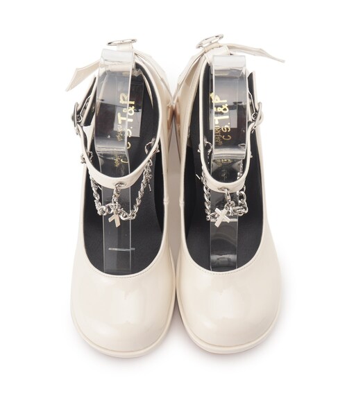cs T&P(シーエスティーアンドピー)の「厚底十字架くり抜きヒールパンプス 24SS(パンプス・レディース・ブラック系1/レッド系3/アイボリー系1・M/LL/L/S)」の13枚目の写真