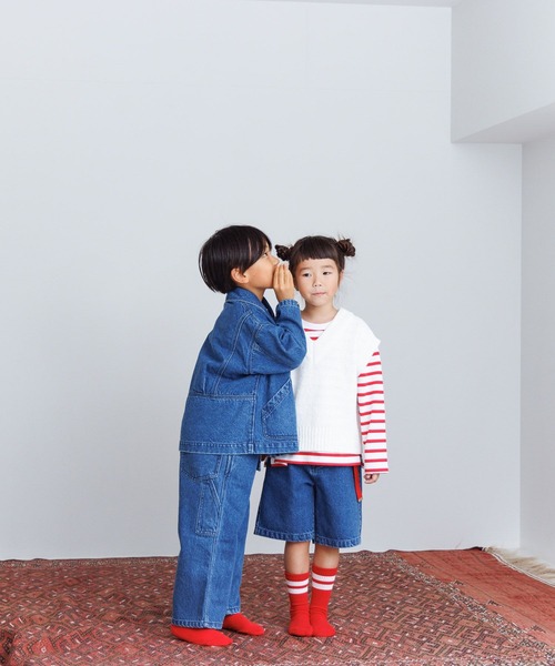 LOWRYS FARM(ローリーズファーム)の「デニムカバーオール 993723(デニムジャケット・キッズ・ブルー/ケミカルウォッシュ・130cm/110cm/150cm/120cm/140cm)」の4枚目の写真