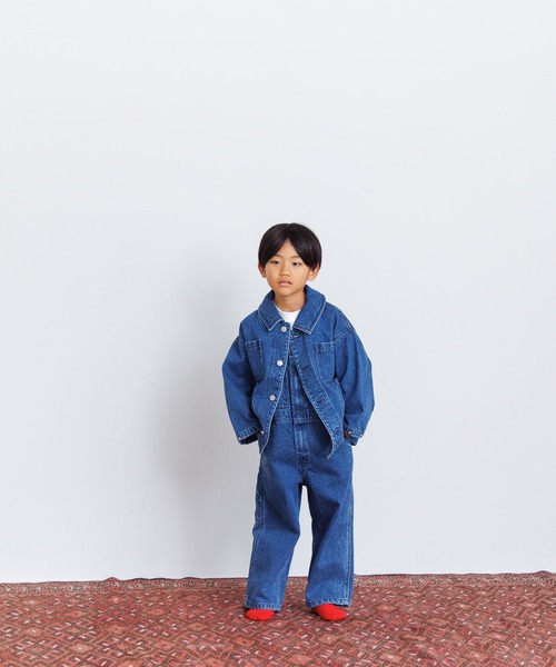 LOWRYS FARM(ローリーズファーム)の「デニムカバーオール 993723(デニムジャケット・キッズ・ブルー/ケミカルウォッシュ・130cm/110cm/150cm/120cm/140cm)」の6枚目の写真