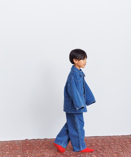 LOWRYS FARM(ローリーズファーム)の「デニムカバーオール 993723(デニムジャケット・キッズ・ブルー/ケミカルウォッシュ・130cm/110cm/150cm/120cm/140cm)」の7枚目の写真
