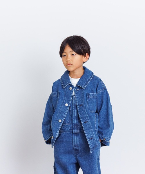 LOWRYS FARM(ローリーズファーム)の「デニムカバーオール 993723(デニムジャケット・キッズ・ブルー/ケミカルウォッシュ・130cm/110cm/150cm/120cm/140cm)」の8枚目の写真