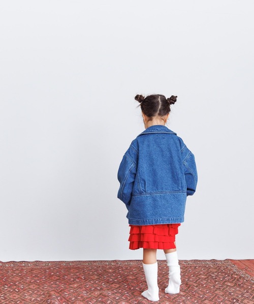 LOWRYS FARM(ローリーズファーム)の「デニムカバーオール 993723(デニムジャケット・キッズ・ブルー/ケミカルウォッシュ・130cm/110cm/150cm/120cm/140cm)」の12枚目の写真