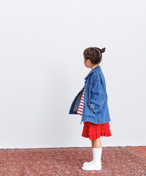 LOWRYS FARM(ローリーズファーム)の「デニムカバーオール 993723(デニムジャケット・キッズ・ブルー/ケミカルウォッシュ・130cm/110cm/150cm/120cm/140cm)」の13枚目の写真