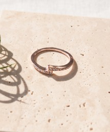 CLETTE（クレット）の「ピンクゴールドストーンラップリング（リング）」