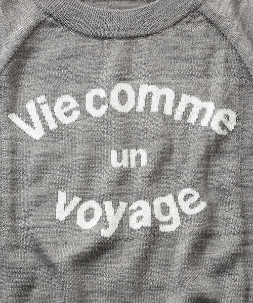 BEAMS LIGHTS Men's（ビームスライツ メンズ）の「BEAMS LIGHTS / メッセージクルーネックニット（ニット/セーター・メンズ・ブラック/グレー・MEDIUM/SMALL/LARGE）」の6枚目の写真