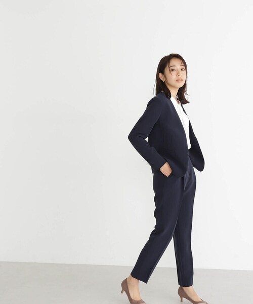 NATURAL BEAUTY BASIC ノーカラージャケット パンツスーツ M NATURAL BEAUTY BASIC（ナチュラルビューティーベーシック）の