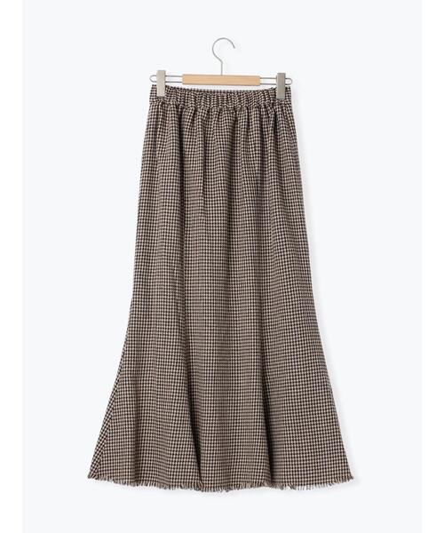 ehka sopo（エヘカソポ）の「フリンジツイードマーメイドスカート（スカート・レディース・ブラック/ブラウン/オフホワイト・F）」の8枚目の写真