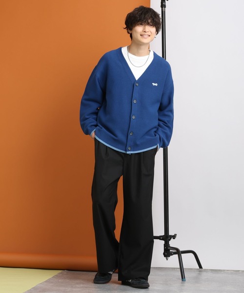 PENNEYS（ぺニーズ）の「【THE FOX】ワンポイントロゴ/ルーズガーターニットカーディガン（カーディガン/ボレロ・メンズ・ネイビー/ブルー/グリーン/ホワイト・MEDIUM/LARGE）」の15枚目の写真