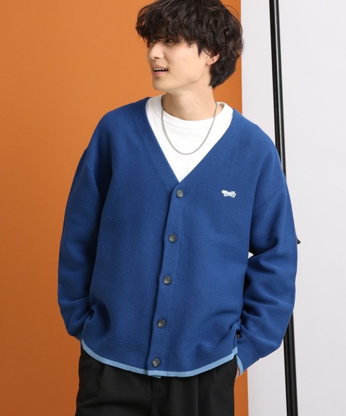 PENNEYS（ぺニーズ）の「【THE FOX】ワンポイントロゴ/ルーズガーターニットカーディガン（カーディガン/ボレロ・メンズ・ネイビー/ブルー/グリーン/ホワイト・MEDIUM/LARGE）」の17枚目の写真