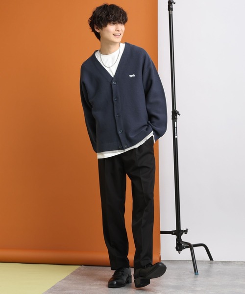 PENNEYS（ぺニーズ）の「【THE FOX】ワンポイントロゴ/ルーズガーターニットカーディガン（カーディガン/ボレロ・メンズ・ネイビー/ブルー/グリーン/ホワイト・MEDIUM/LARGE）」の20枚目の写真