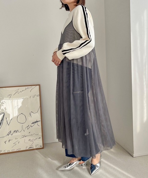 LOWRYS FARM（ローリーズファーム）の「ラインウラケプルオーバーＬＳ　995959（スウェット・レディース・ネイビー/アイボリー/グレー・FREE）」の8枚目の写真