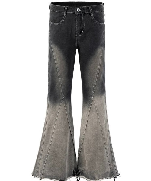 Sibra（シブラ）の「グラデーションヘビーワイドデニムパンツ（デニムパンツ・レディース・グレー・M）」の5枚目の写真