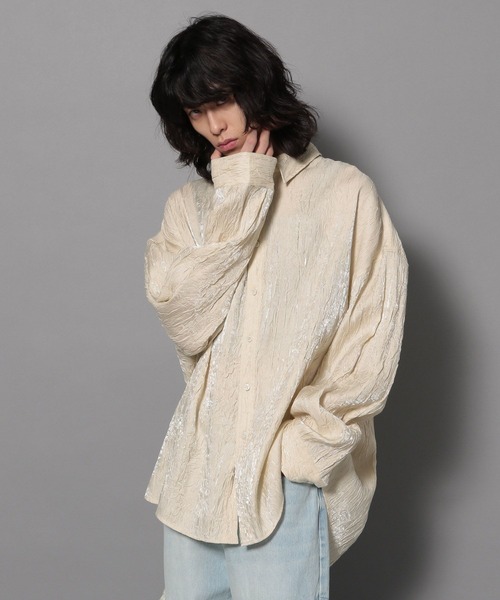 Anui(アニュイ)の「【UNISEX】グリッターシャツ(シャツ/ブラウス・レディース・オフホワイト/グレー・MEDIUM)」の10枚目の写真