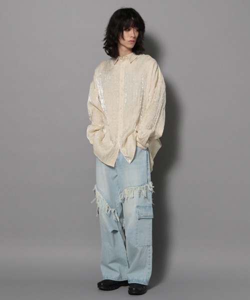 Anui(アニュイ)の「【UNISEX】グリッターシャツ(シャツ/ブラウス・レディース・オフホワイト/グレー・MEDIUM)」の11枚目の写真