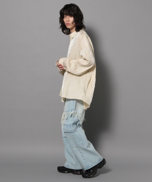 Anui(アニュイ)の「【UNISEX】グリッターシャツ(シャツ/ブラウス・レディース・オフホワイト/グレー・MEDIUM)」の12枚目の写真