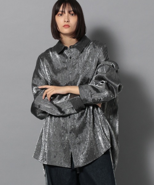 Anui(アニュイ)の「【UNISEX】グリッターシャツ(シャツ/ブラウス・レディース・オフホワイト/グレー・MEDIUM)」の13枚目の写真