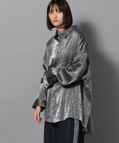 Anui(アニュイ)の「【UNISEX】グリッターシャツ(シャツ/ブラウス・レディース・オフホワイト/グレー・MEDIUM)」の14枚目の写真
