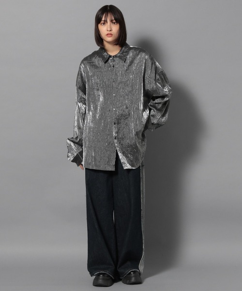 Anui(アニュイ)の「【UNISEX】グリッターシャツ(シャツ/ブラウス・レディース・オフホワイト/グレー・MEDIUM)」の16枚目の写真