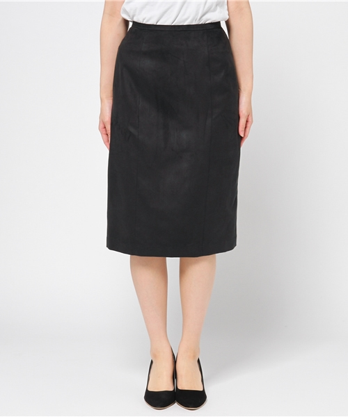 Khaju（カージュ）の「Khaju:フェイクスエードタイトスカート（スカート・レディース・ブラック/キャメル・ONE SIZE）」の3枚目の写真