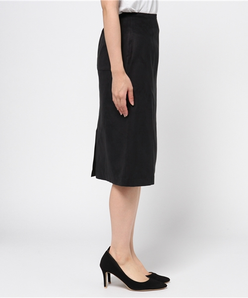 Khaju（カージュ）の「Khaju:フェイクスエードタイトスカート（スカート・レディース・ブラック/キャメル・ONE SIZE）」の4枚目の写真