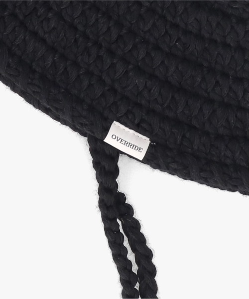 OVERRIDE（オーバーライド）の「OVERRIDE REC KNIT CROCHET CLOCHE SG / オーバーライド（ハット・レディース・ブラック/ネイビー/イエロー・57~59cm）」の8枚目の写真