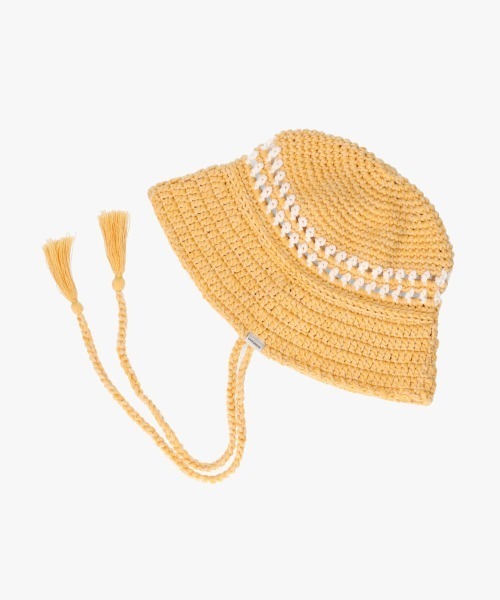 OVERRIDE（オーバーライド）の「OVERRIDE REC KNIT CROCHET CLOCHE SG / オーバーライド（ハット・レディース・ブラック/ネイビー/イエロー・57~59cm）」の11枚目の写真