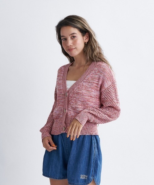 カーディガン BLOOMING DAYS/ロキシーショートレングスカーディガン レディース ROXY カーディガン BLOOMING DAYS/ロキシーショートレングス