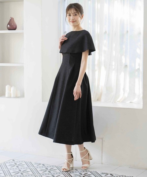 NOELA（ノエラ）の「【WEB限定】ケープ付きワンピース（ワンピース・レディース・その他1/ブラック/オフホワイト・S/M）」の15枚目の写真