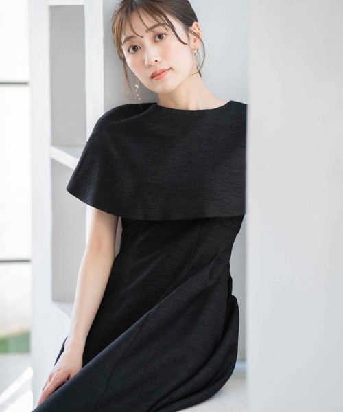 NOELA（ノエラ）の「【WEB限定】ケープ付きワンピース（ワンピース・レディース・その他1/ブラック/オフホワイト・S/M）」の19枚目の写真
