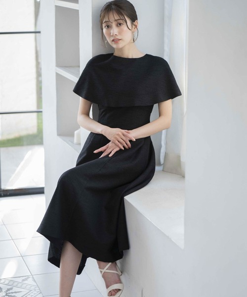 NOELA（ノエラ）の「【WEB限定】ケープ付きワンピース（ワンピース・レディース・その他1/ブラック/オフホワイト・S/M）」の20枚目の写真