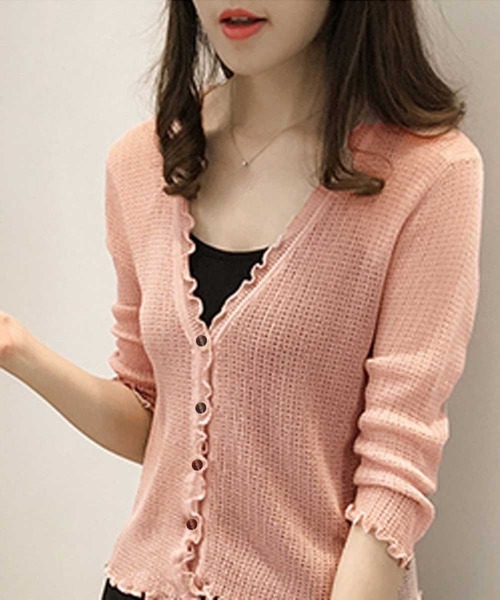Miniministore(ミニミニストア)の「ニットカーディガン レディース 長袖(カーディガン/ボレロ・レディース・グレー/ホワイト/ブラック/ピンク・FREE)」の21枚目の写真