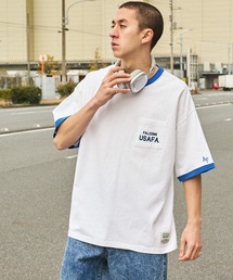 【DISCUS×University】ヴィンテージライク USエアフォース カレッジデザイン オーバーサイズ半袖Tシャツ