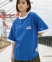 【DISCUS×University】ヴィンテージライク USエアフォース カレッジデザイン オーバーサイズ半袖Tシャツ