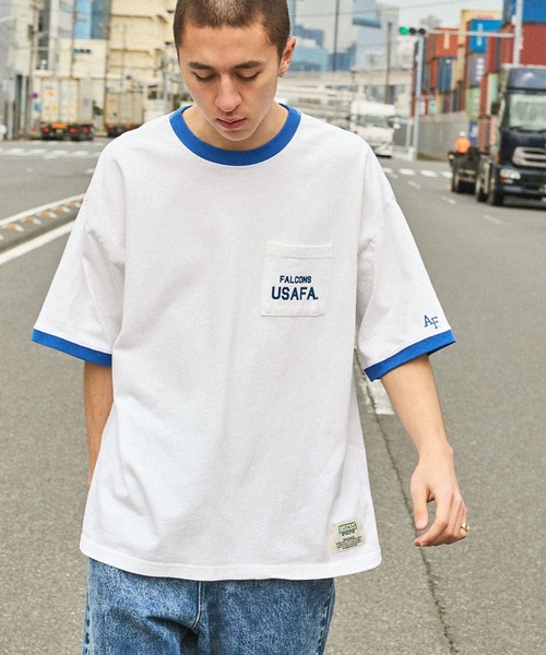 DISCUS ATHLETIC(ディスカス アスレチック)の「【DISCUS×University】ヴィンテージライク USエアフォース カレッジデザイン オーバーサイズ半袖Tシャツ(Tシャツ/カットソー・メンズ・オートミール/ブルー/ホワイト系3/ホワイト系/ホワイト/スミクロ・L/M)」の16枚目の写真