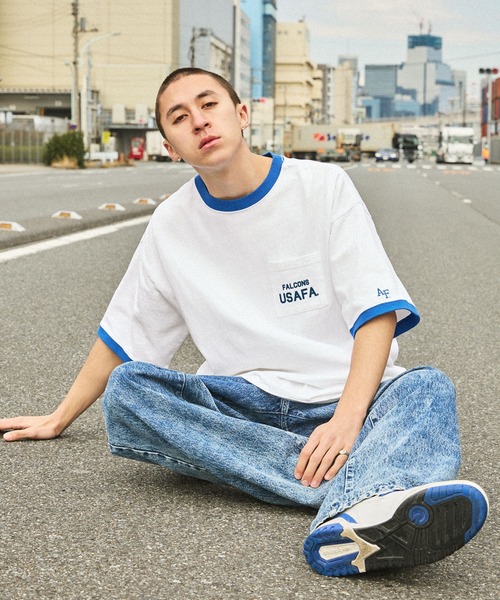 DISCUS ATHLETIC(ディスカス アスレチック)の「【DISCUS×University】ヴィンテージライク USエアフォース カレッジデザイン オーバーサイズ半袖Tシャツ(Tシャツ/カットソー・メンズ・オートミール/ブルー/ホワイト系3/ホワイト系/ホワイト/スミクロ・L/M)」の17枚目の写真