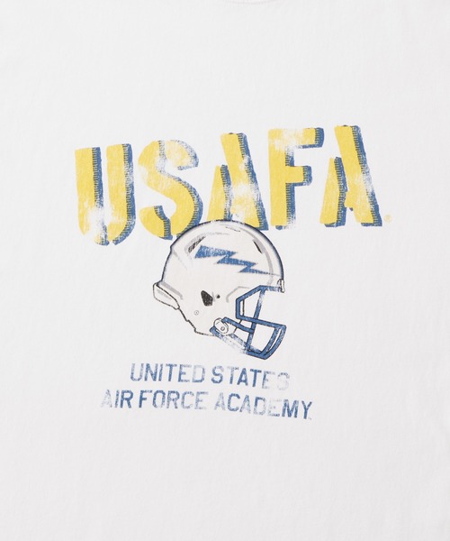 DISCUS ATHLETIC(ディスカス アスレチック)の「【DISCUS×University】ヴィンテージライク USエアフォース カレッジデザイン オーバーサイズ半袖Tシャツ(Tシャツ/カットソー・メンズ・オートミール/ブルー/ホワイト系3/ホワイト系/ホワイト/スミクロ・L/M)」の8枚目の写真