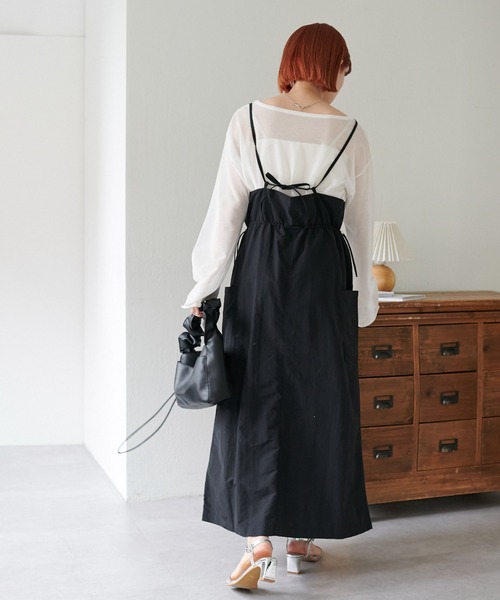 DISCOAT（ディスコート）の「【WEB限定】ウエストドロストジャンスカ（ジャンパースカート・レディース・ブラック/アイボリー/ライトグレー・FREE）」の15枚目の写真