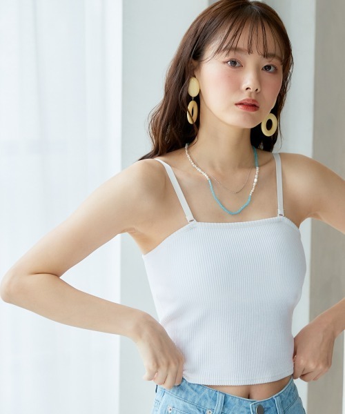 miclat（ミクラ）の「大きいサイズ  リブチューブトップ  miclat（キャミソール・レディース・ホワイト/ブラック・L/LL/3L/4L/5L）」の2枚目の写真