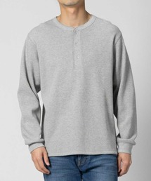 BACK NUMBER | 【BACK NUMBER】ハニカムヘンリーネック長袖Ｔシャツ(Tシャツ/カットソー)