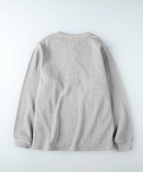 BACK NUMBER（バックナンバー）の「【BACK NUMBER】ハニカムヘンリーネック長袖Ｔシャツ（Tシャツ/カットソー・メンズ・ブラック/グレー/ホワイト・S/M/L/XL/XXL）」の13枚目の写真