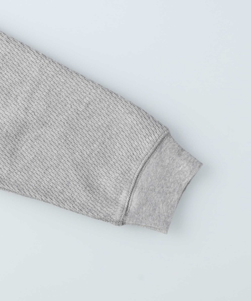 BACK NUMBER（バックナンバー）の「【BACK NUMBER】ハニカムヘンリーネック長袖Ｔシャツ（Tシャツ/カットソー・メンズ・ブラック/グレー/ホワイト・S/M/L/XL/XXL）」の15枚目の写真