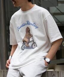 Franklin Climbing | 【Franklin Climbing/フランクリンクライミング】ラブラドゥールドッグ&e-BIKEグラフィック プリントTシャツ(Tシャツ/カットソー)