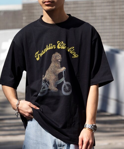 Franklin Climbing(フランクリンクライミング)の「【Franklin Climbing/フランクリンクライミング】ラブラドゥールドッグ&e-BIKEグラフィック プリントTシャツ(Tシャツ/カットソー・メンズ・アッシュグレー/ホワイト/ブラック/ネイビー・M/L)」の18枚目の写真