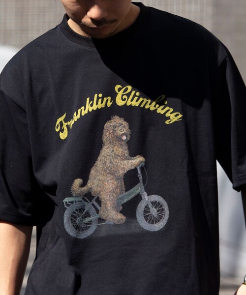Franklin Climbing(フランクリンクライミング)の「【Franklin Climbing/フランクリンクライミング】ラブラドゥールドッグ&e-BIKEグラフィック プリントTシャツ(Tシャツ/カットソー・メンズ・アッシュグレー/ホワイト/ブラック/ネイビー・M/L)」の19枚目の写真
