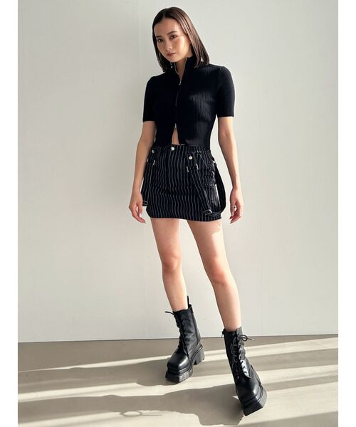 EMODA（エモダ）の「プレーティングハーフリブニット（ニット/セーター・レディース・ピンク/ホワイト/ブルー/ブラック・FREE）」の18枚目の写真