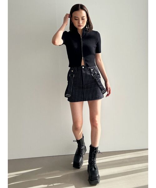 EMODA（エモダ）の「プレーティングハーフリブニット（ニット/セーター・レディース・ピンク/ホワイト/ブルー/ブラック・FREE）」の19枚目の写真