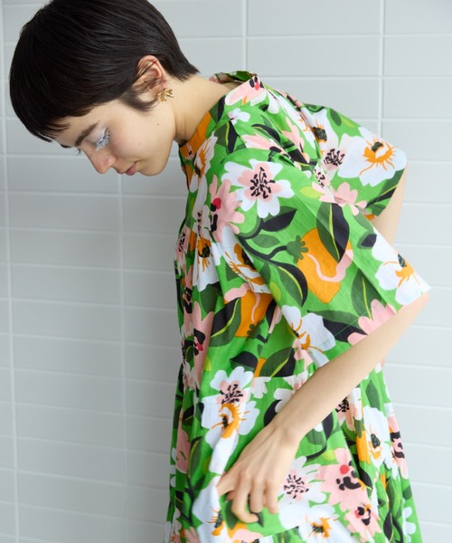 オリジナルプリントリゾートワンピース（ワンピース）｜manana suerte