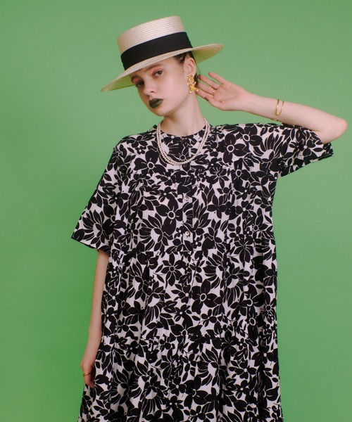 オリジナルプリントリゾートワンピース（ワンピース）｜manana suerte