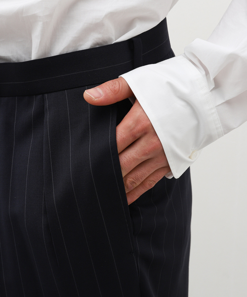 EDIFICE（エディフィス）の「【La.French】2タックパンツ (CERRUTIブルーストライプ)（スラックス・メンズ・ダークブルー・46/48/44）」の9枚目の写真