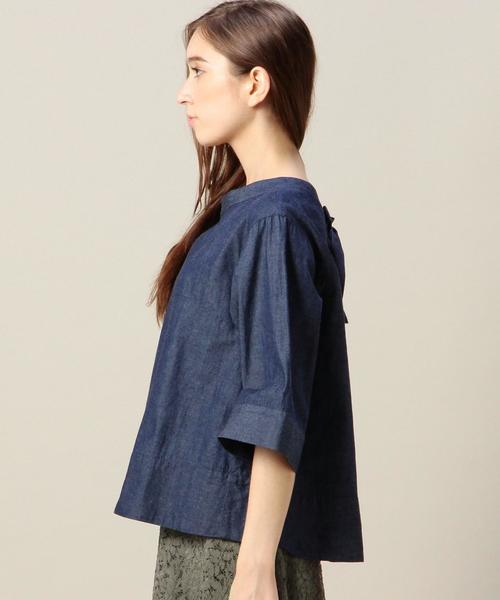 BEAUTY&YOUTH UNITED ARROWS◆長袖ブラウス/--/ナイロン/WHT/無地/1621-105-1769 BEAUTY&YOUTH UNITED ARROWS（ビューティーアンドユース